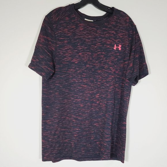 Under Armour Short Sleeve Shirt Size L Beautiful Color Stretch Material - Picture 1 of 4